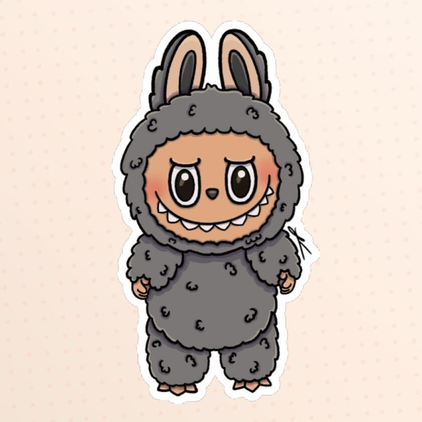Grey Labubu